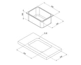 CLA1401 - Cuve rectangle 355x260x150 mm