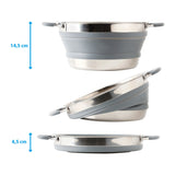 FAIT-TOUT PLIABLE VOLCANO FOLD-AWAY EN SILICONE ET INOX Ø 24 CM - BRUNNER