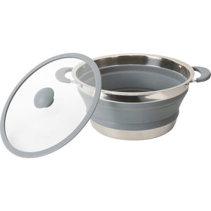 FAIT-TOUT PLIABLE VOLCANO FOLD-AWAY EN SILICONE ET INOX Ø 24 CM - BRUNNER