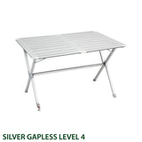 Table pliante Silver Gapless Level Plan Enroulable - Brunner