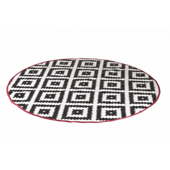 BLACK AND WHITE CARPET DIAM 200 CM - 380 gr/m2 VINTAGE