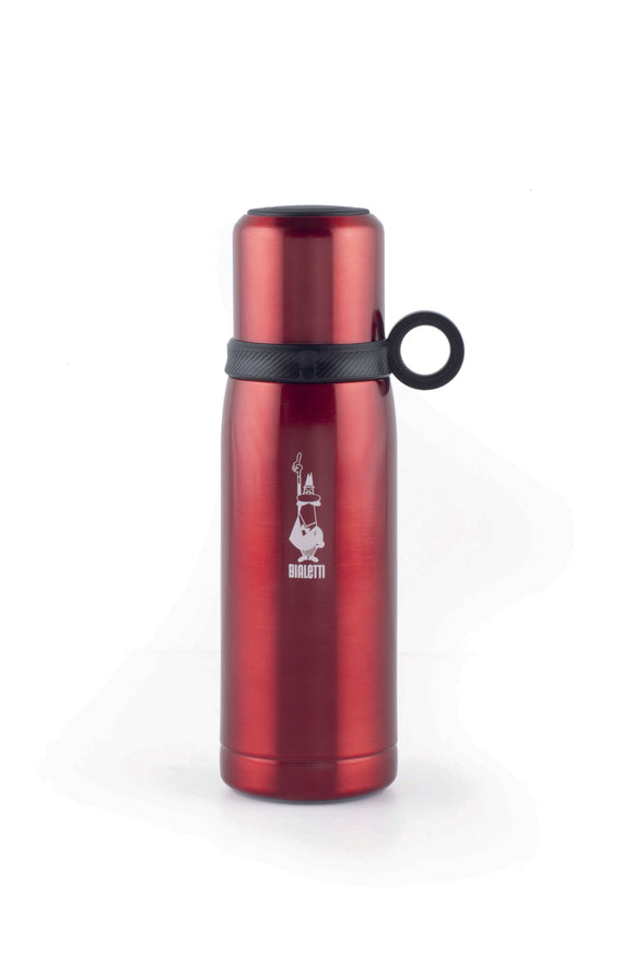 INSULATED STEEL BOTTLE WITH CUP 460 ML RED