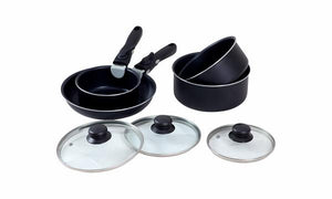 SET DE 3 CASSEROLES ET 1 POELE EMPILABLES