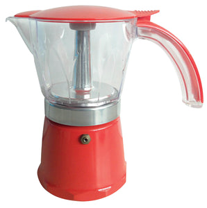 CAFETIERE 6 TASSES ROUGE INCASA