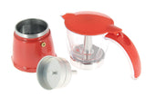 CAFETIERE 6 TASSES ROUGE INCASA