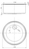 CLA1418 - Cuve ronde D.385x150mm