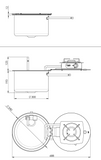 CLC1701-P - Compact round sink unit + 1 piezo built-in burner