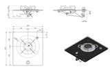 PV1320-S - 1 burner glass stove without lid 290x325mm