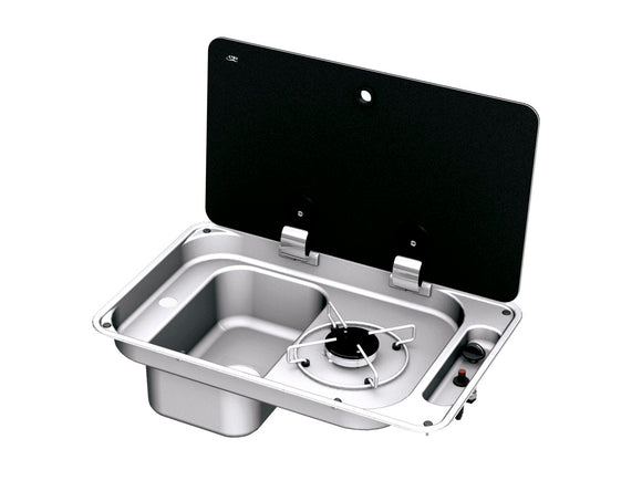 FL1324-P - 1 burner stove and 1 sink combination on the left