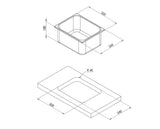 CLA1400 - Cuve rectangle 320x260x150 mm