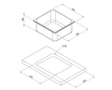 CLA1402 - Rectangular tank 350x320x150 mm