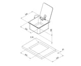 CLR1760 - Cuve rectangle avec couvercle en verre 350x320x150mm