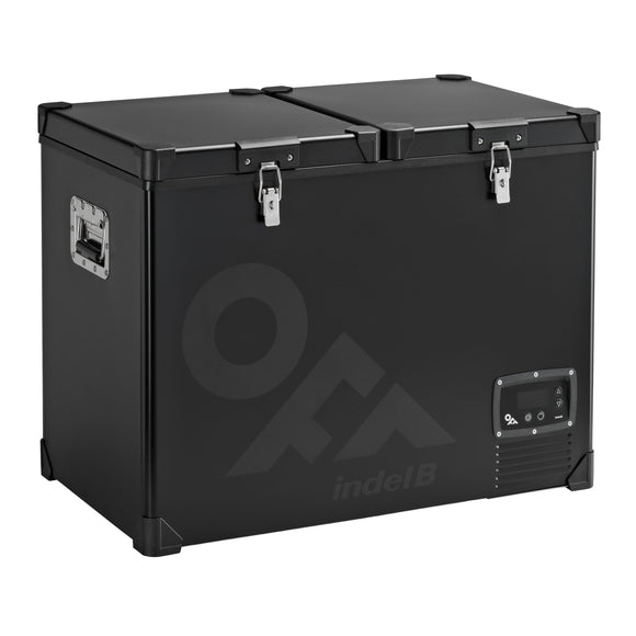 STEEL BLACK - Double doors 12/24V & 115/220V - Portable reinforced compression refrigerator 